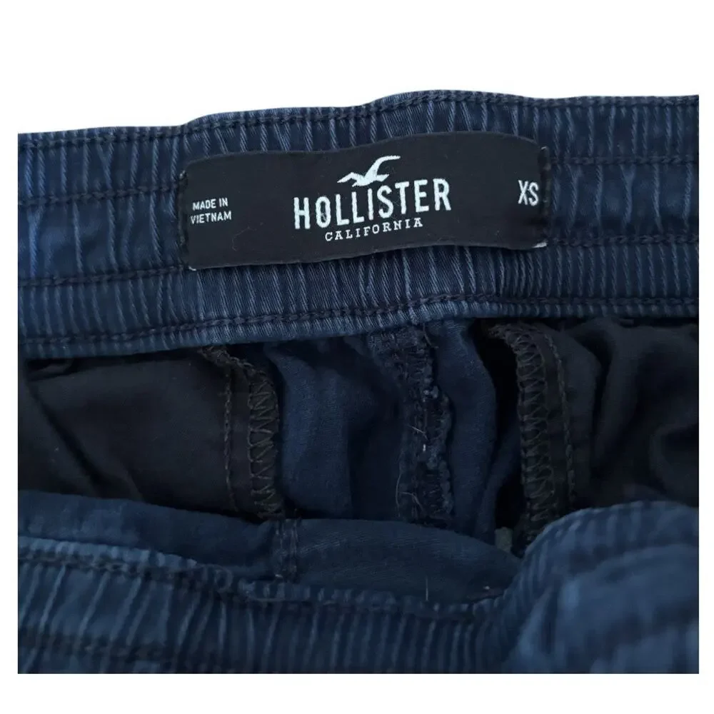Hollister Advanced Stretch Taper Twill Jogger Pants Navy Blue Mens XS